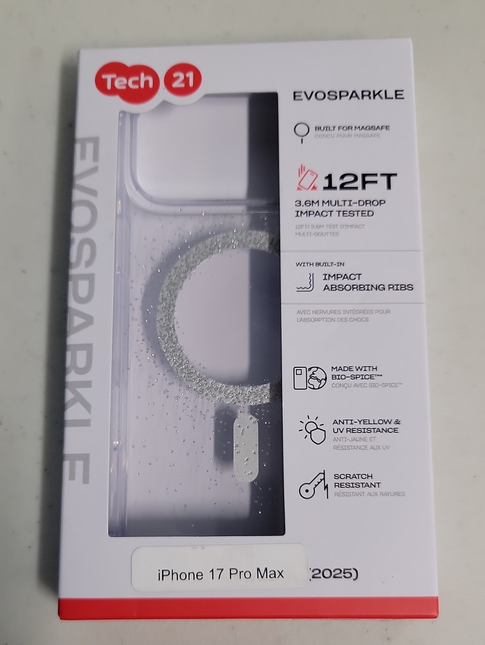 Tech21 EvoSparkle case for Iphone 17 Pro Max
